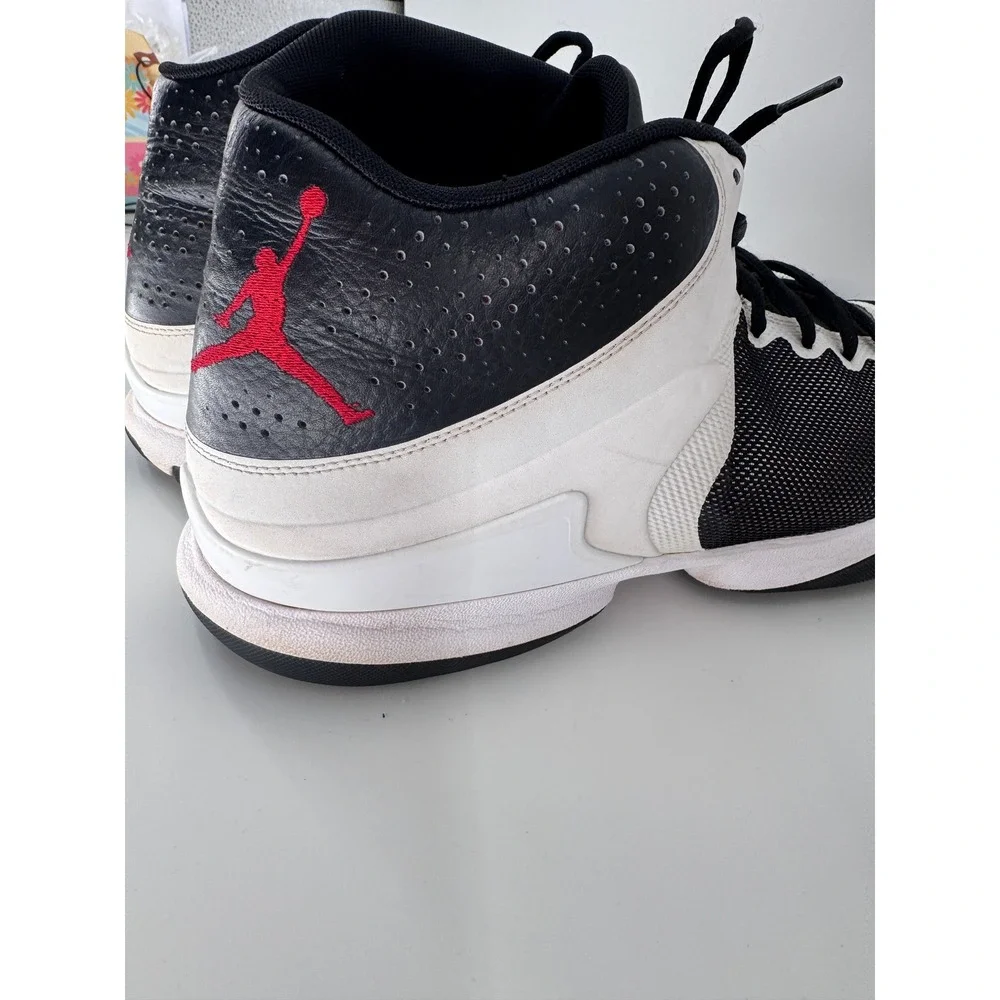 Jordan Rising High Basketball Shoes Mens 17 Black White 819163-002